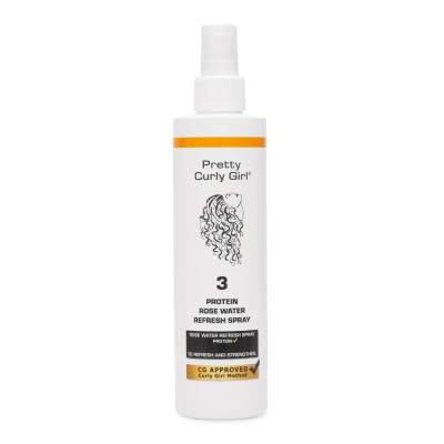 Pretty Curly Girl Protein Rose Water Refresh Spray - proteínový sprej na refresh s ružovou vodou 200ml