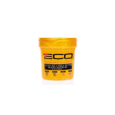 Ecostyler Olive Shea Castor Gold Gel 473ml - eco gél Gold s olivovým a ricínovým olejom a hydrolyzovaným pšeničným proteínom.