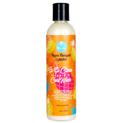 Curls Curl Wash 236 ml – fľaša vitamínového šampónu pre kučery, žlto-oranžový obal