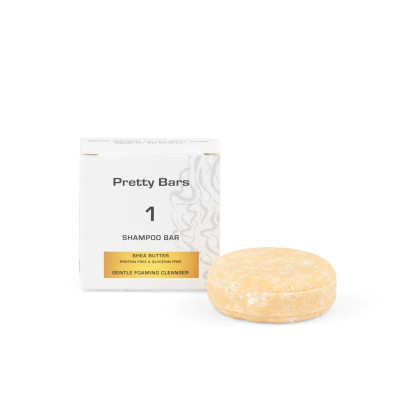 Pretty Curly Girl Shampoo Bar 60 g je tuhý šampón s bambuckým maslom, vhodný pre celú rodinu.
