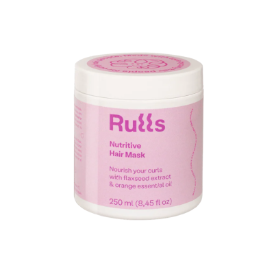 Rulls Nutritive Hair Mask 250 ml — ružová dóza, výživná maska s ľanovým extraktom a pomarančovým olejom