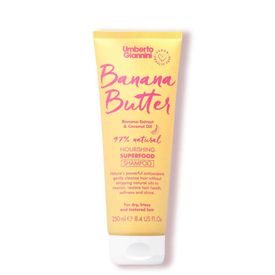 Umberto Giannini Banana Butter 250ml – banánový výživný šampón s kokosom pre suché a farbené vlasy