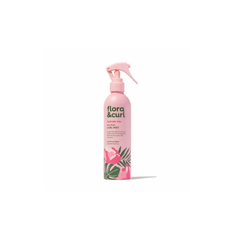Flora&Curl Water Curl Mist – hydratačný sprej na kučery s ružovou vodou a aloe vera
