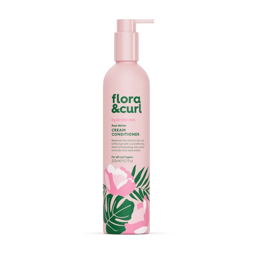 Flora & Curl Organic Rose Honey Cream Conditioner - hydratačný kondicionér 300ml