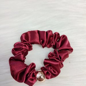 Mini Scrunchies s korálkou Bordoe