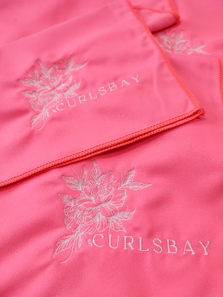 Curlsbay Happy Hair Towel – Pink – uterák na vlasy